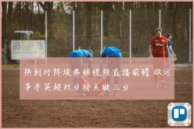 热刺对阵埃弗顿视频直播前瞻 双方争夺英超积分榜关键三分